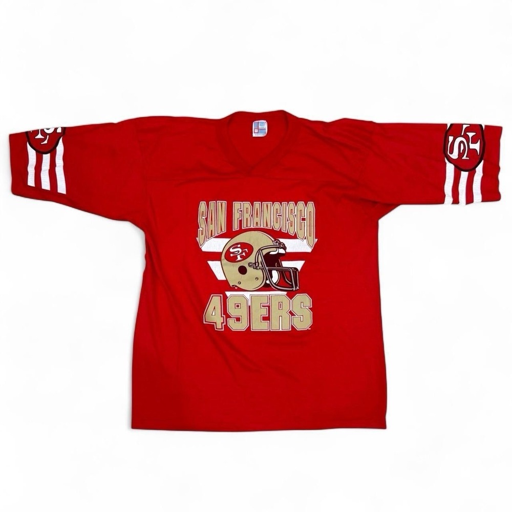 Vintage San Francisco 49ers 3/4 Sleeved Shirt Adult Size XL Made In USA 80s 90s